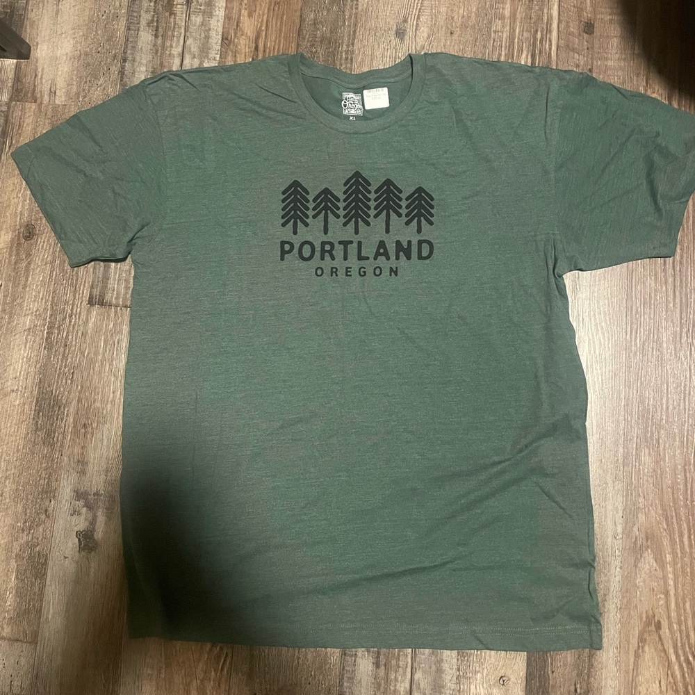 Portland Oregon Shirt - Green Heather XL